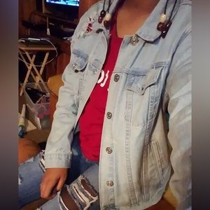 PACSUN DISTRESSED JEAN JACKET